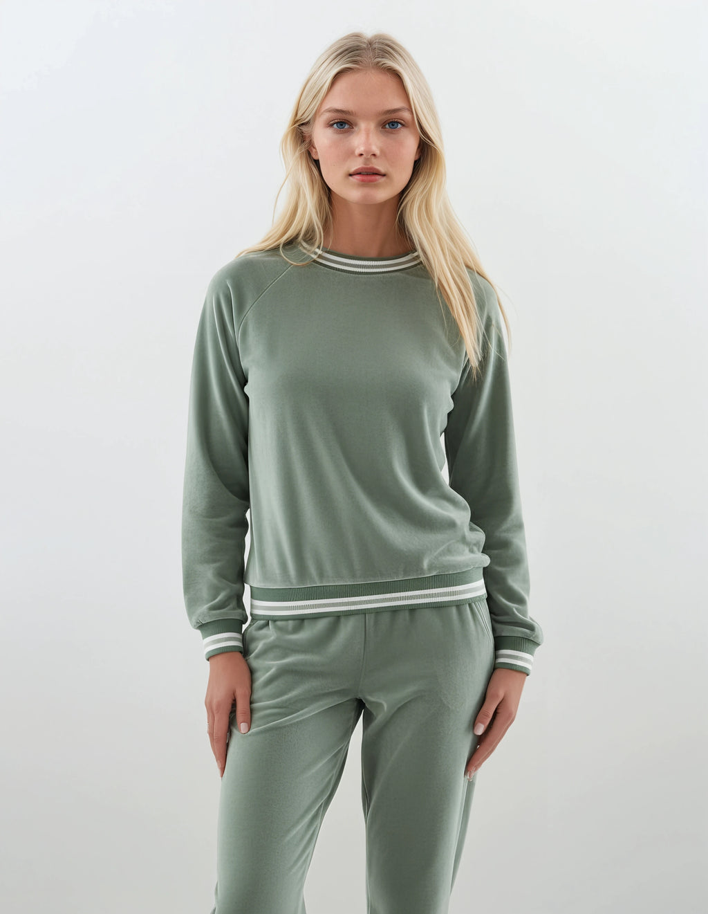 Pink Label - Homewear Velvet Pal Stripe