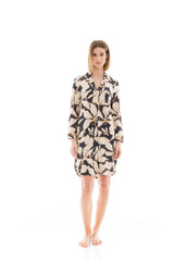 Pink Label - Nightgown Buttoned Gold Leaf