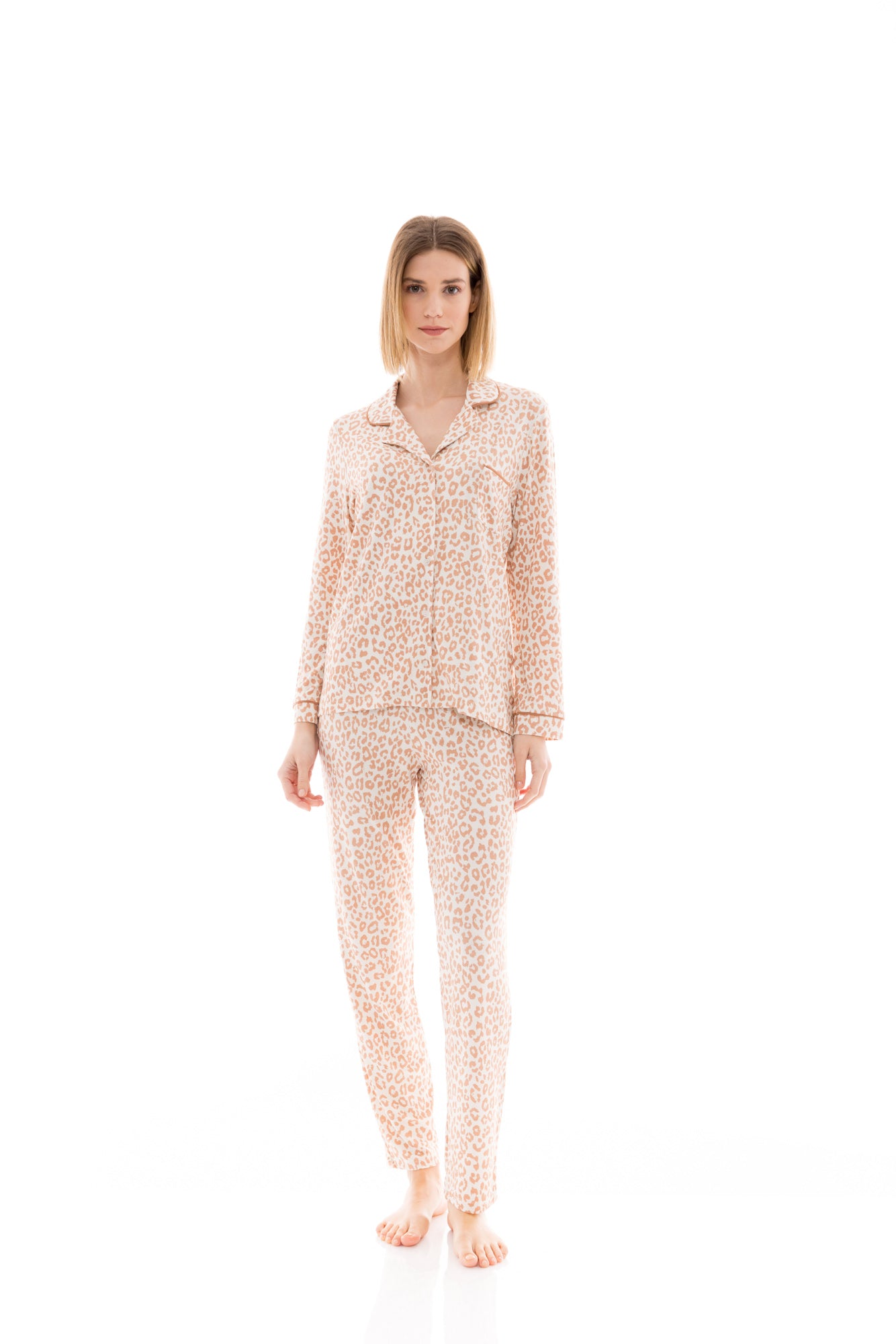 Pink Label - Pyjama Buttoned Cinnamon Leo