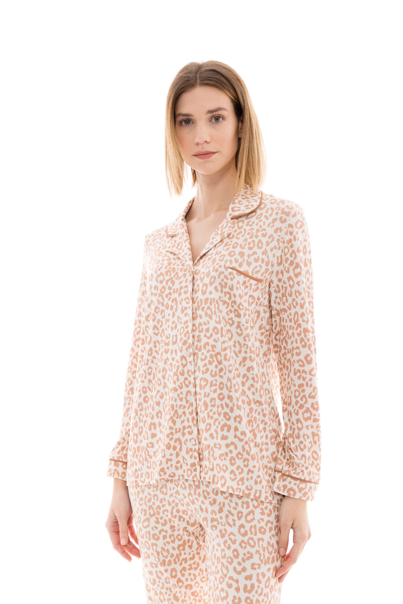 Pink Label - Pyjama Buttoned Cinnamon Leo
