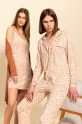 Pink Label - Nightgown Set 2Pcs Cinnamon Leo
