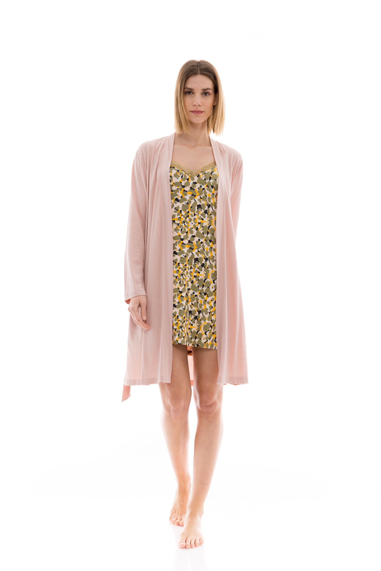 Pink Label - Nightgown Set 2Pcs Nature