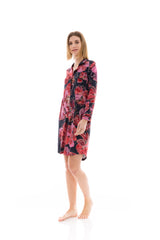 Pink Label - Nightgown Buttoned Magenta Flower