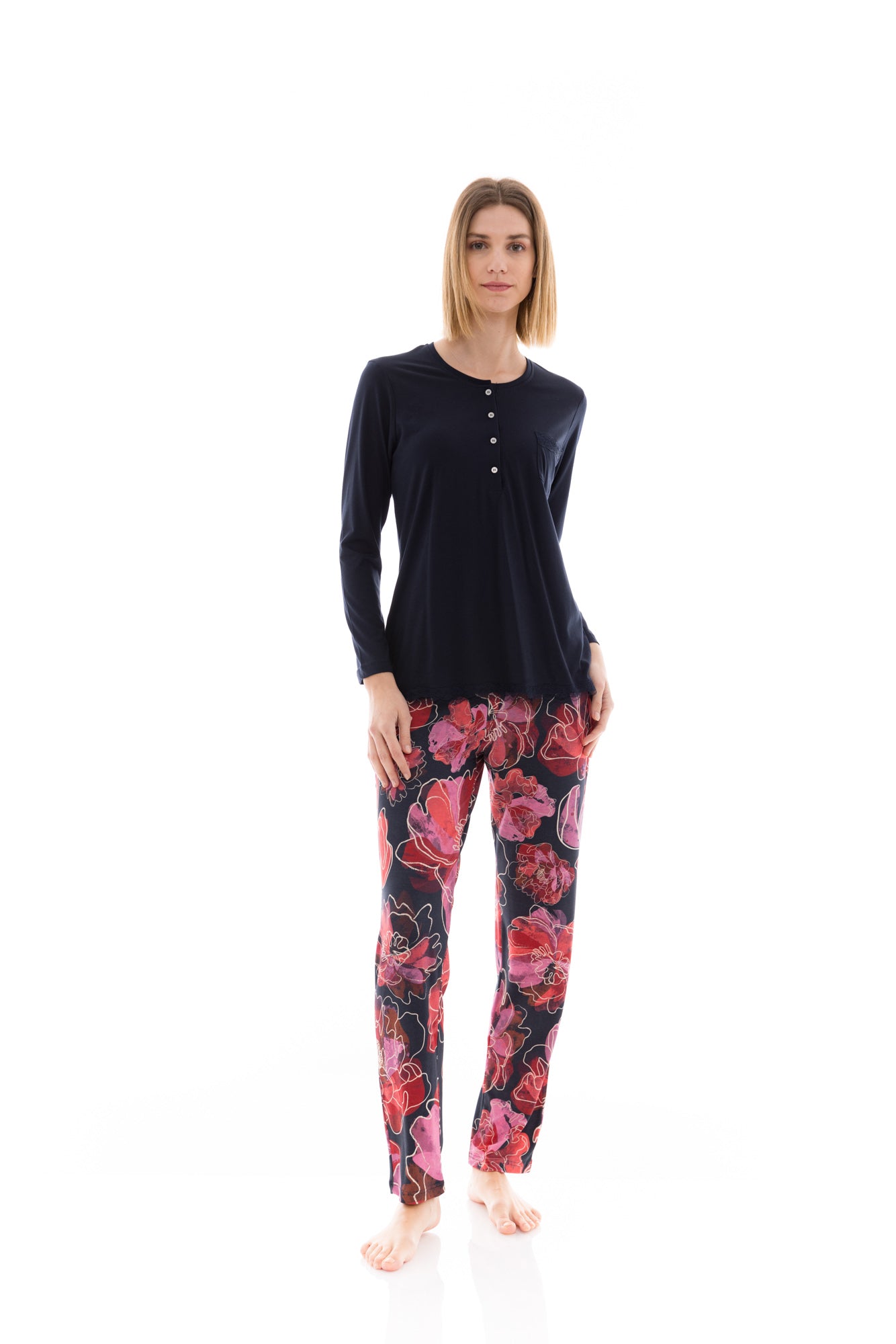 Pink Label - Pyjama Magenta Flower