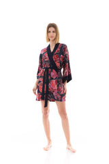 Pink Label - Nightgown Set 2Pcs Magenta Flower
