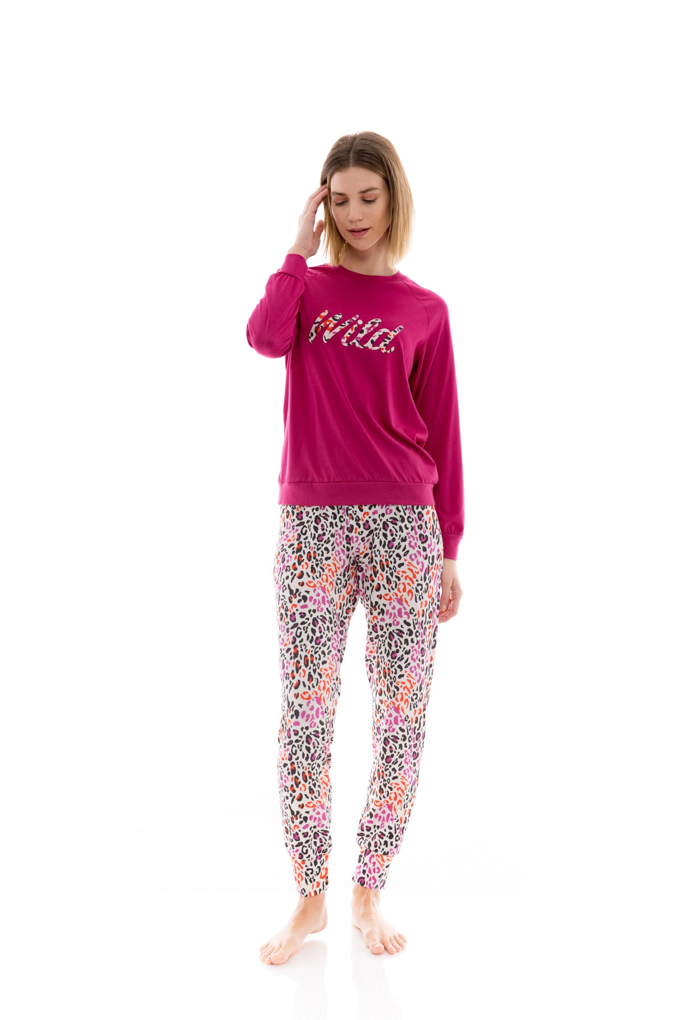Pink Label - Pyjama White Leo