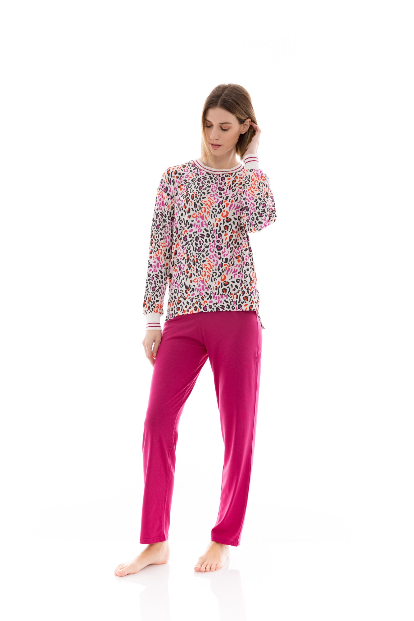 Pink Label - Pyjama White Leo
