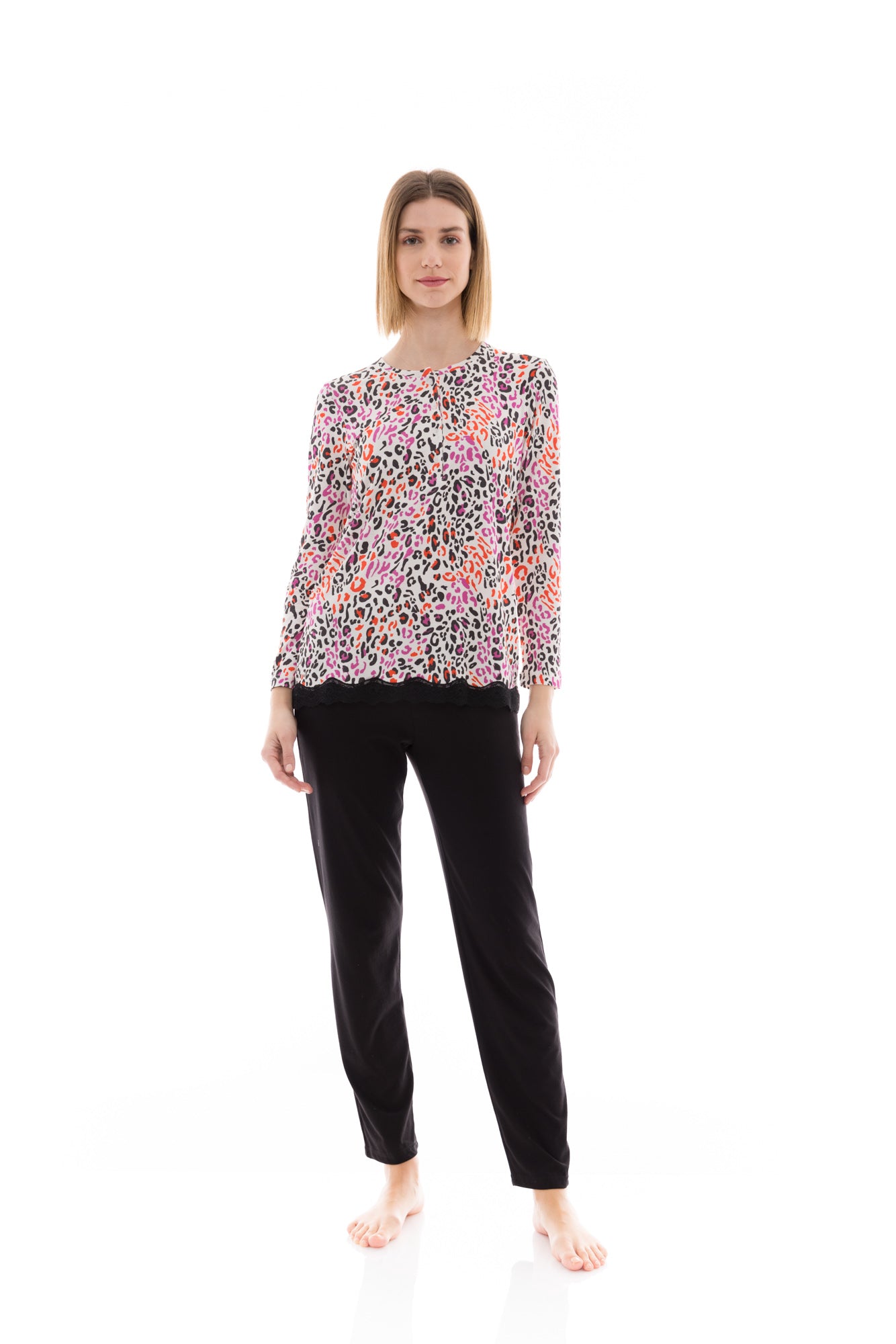 Pink Label - Pyjama White Leo