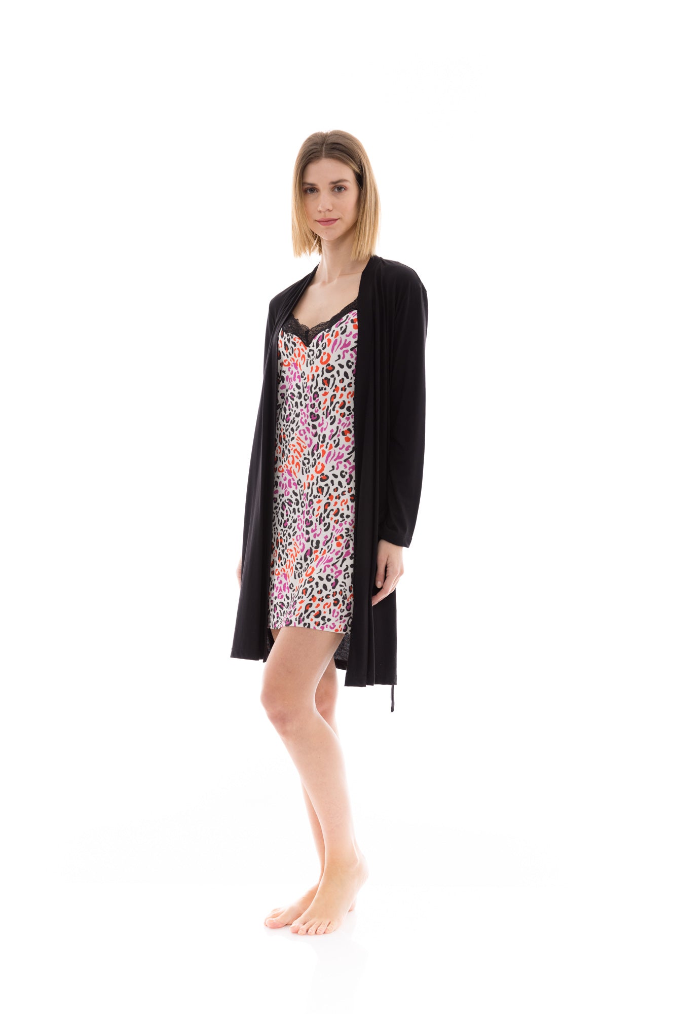 Pink Label - Nightgown Set 2Pcs White Leo