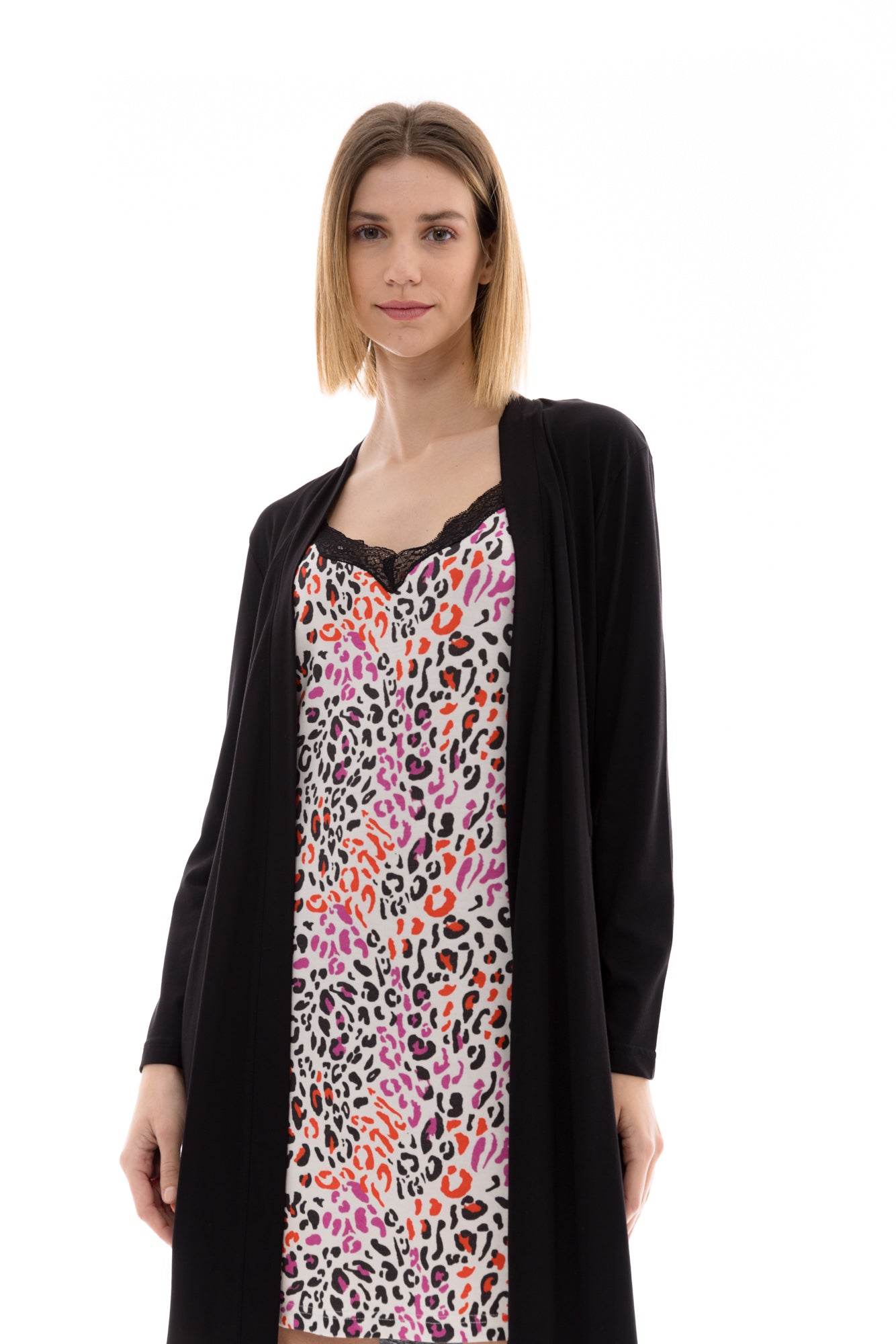Pink Label - Nightgown Set 2Pcs White Leo