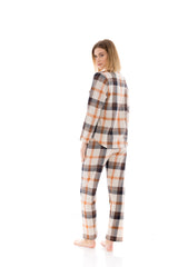 Pink Label - Pyjama Buttoned Autumn Plaid