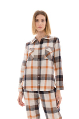 Pink Label - Pyjama Buttoned Autumn Plaid