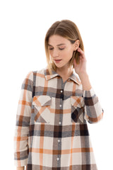 Pink Label - Nightgown Buttoned Autumn Plaid