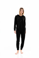 Pink Label - Homewear Solid Soft Hood Jacquard