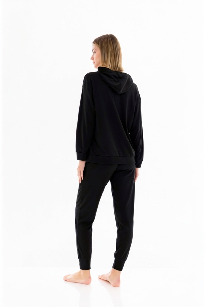 Pink Label - Homewear Solid Soft Hood Jacquard