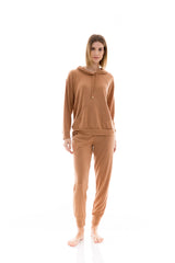 Pink Label - Homewear Solid Soft Hood Jacquard