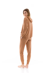 Pink Label - Homewear Solid Soft Hood Jacquard