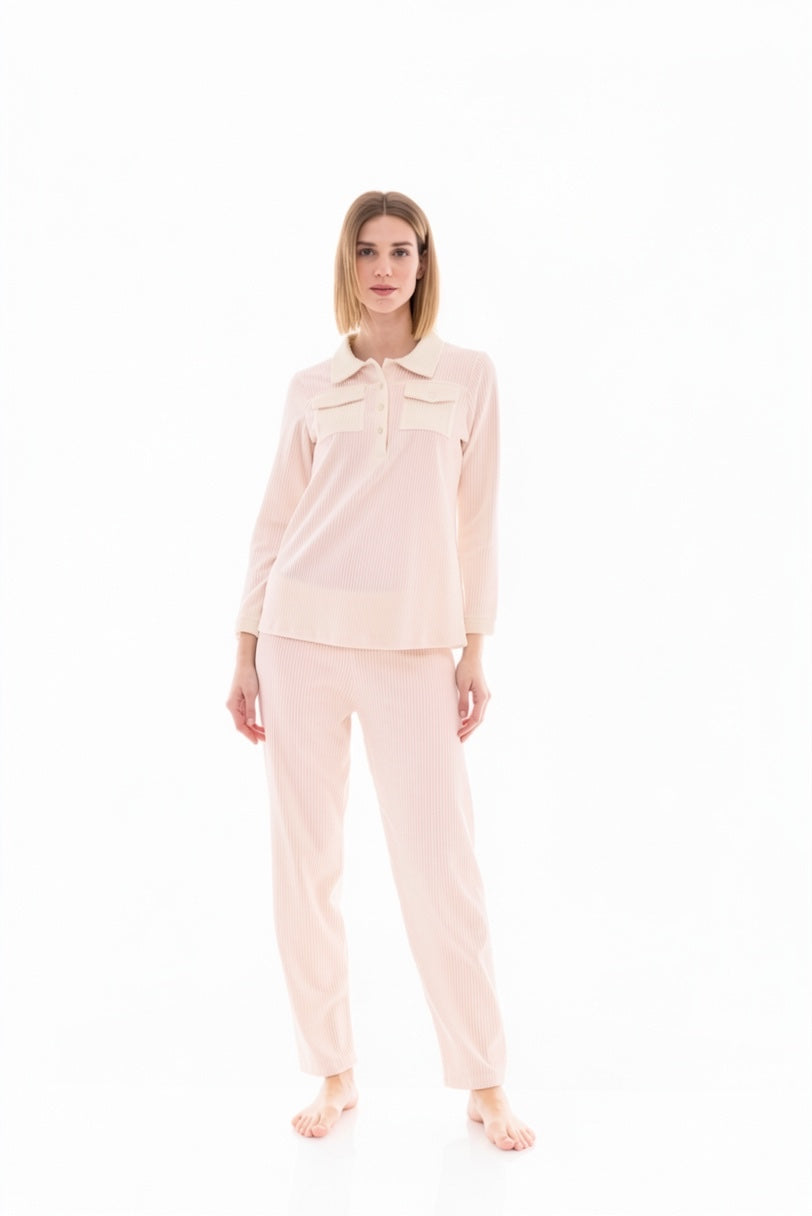 Pink Label - Pyjama Velvet Stripe