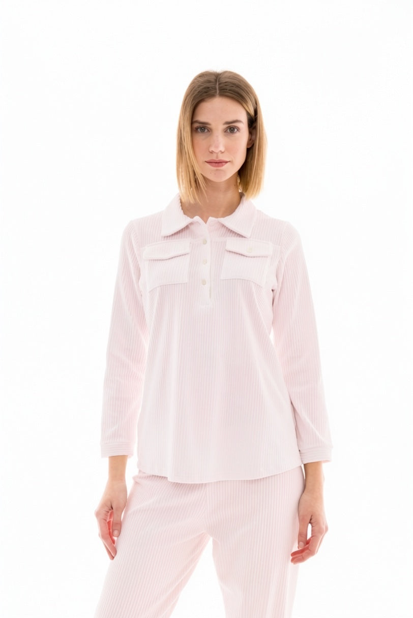 Pink Label - Pyjama Velvet Stripe