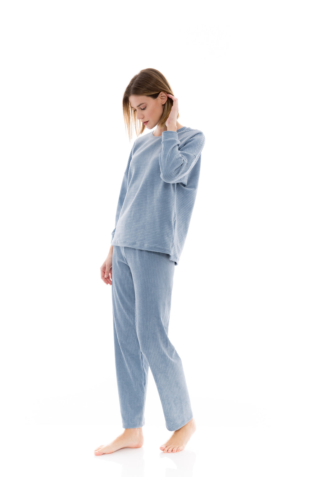 Pink Label - Pyjama Velvet Stripe