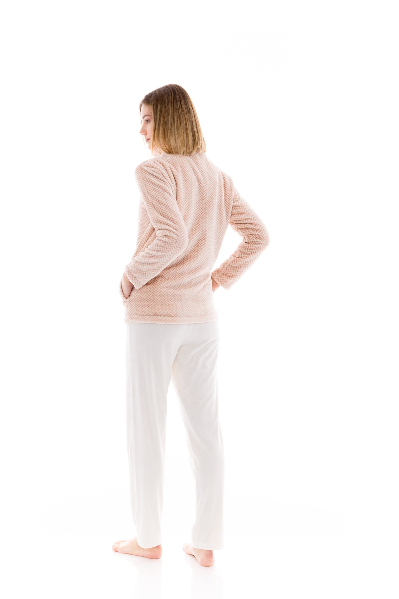 Pink Label - Robe Zipper Fleece Autumn Nature