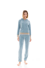 Pink Label - Trucksuit Hood Velvet Beige Stripe