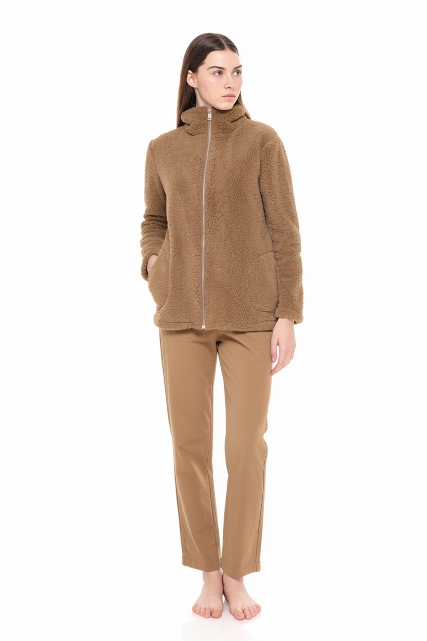 Pink Label - Robe Zipper Fleece Fluffy