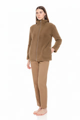 Pink Label - Robe Zipper Fleece Fluffy
