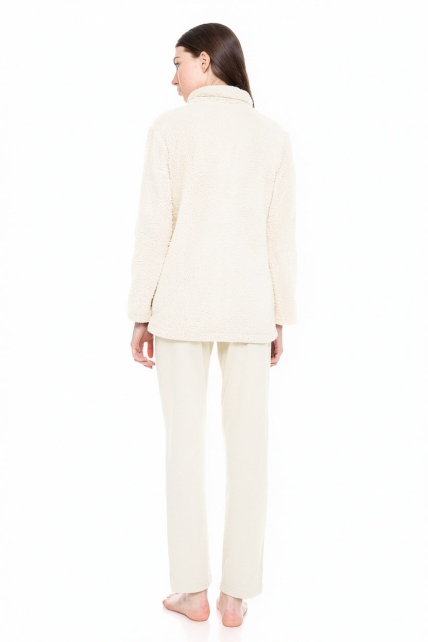 Pink Label - Robe Zipper Fleece Fluffy