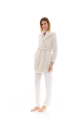 Pink Label - Robe Hood Fleece Fluffy