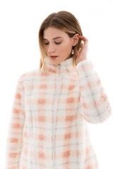 Pink Label - Robe Zipper Fleece Plaid