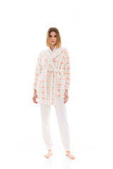 Pink Label - Robe Hood Fleece Plaid