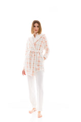 Pink Label - Robe Hood Fleece Plaid
