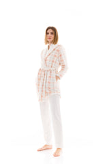 Pink Label - Robe Hood Fleece Plaid