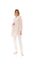 Pink Label - Robe Hood Fleece Plaid