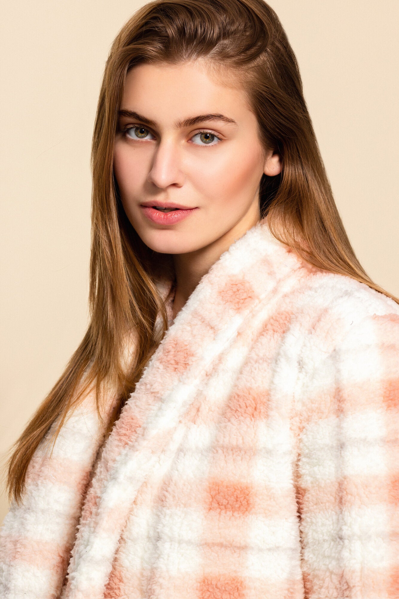 Pink Label - Robe Fleece Plaid