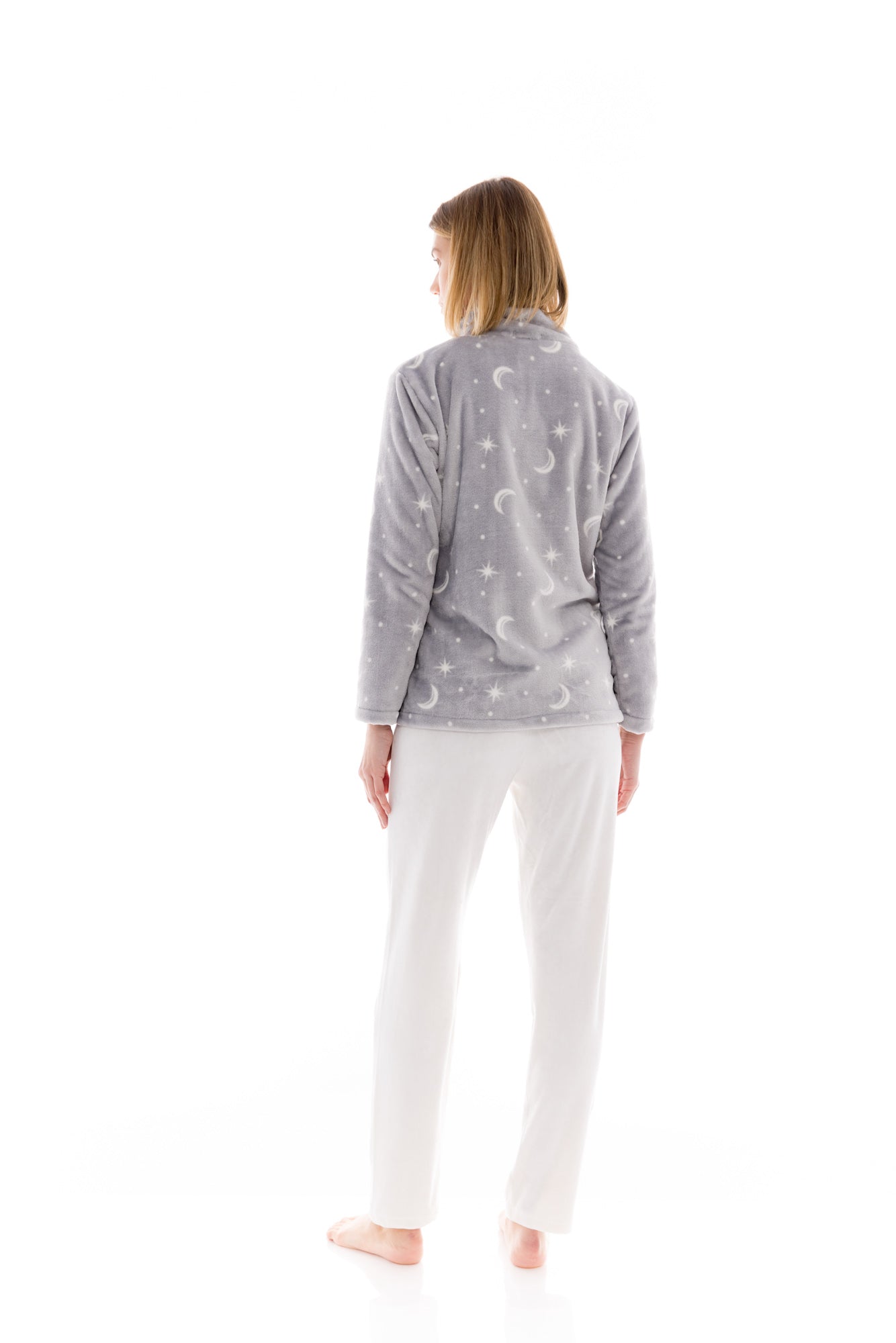 Pink Label - Robe Zipper Fleece Night Sky