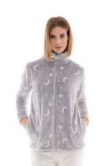 Pink Label - Robe Zipper Fleece Night Sky