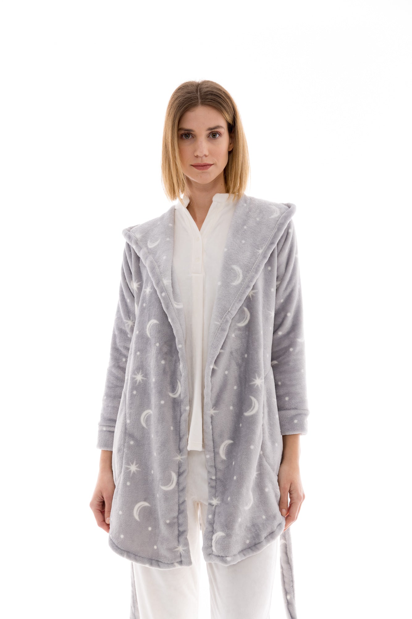 Pink Label - Robe Hood Fleece Night Sky