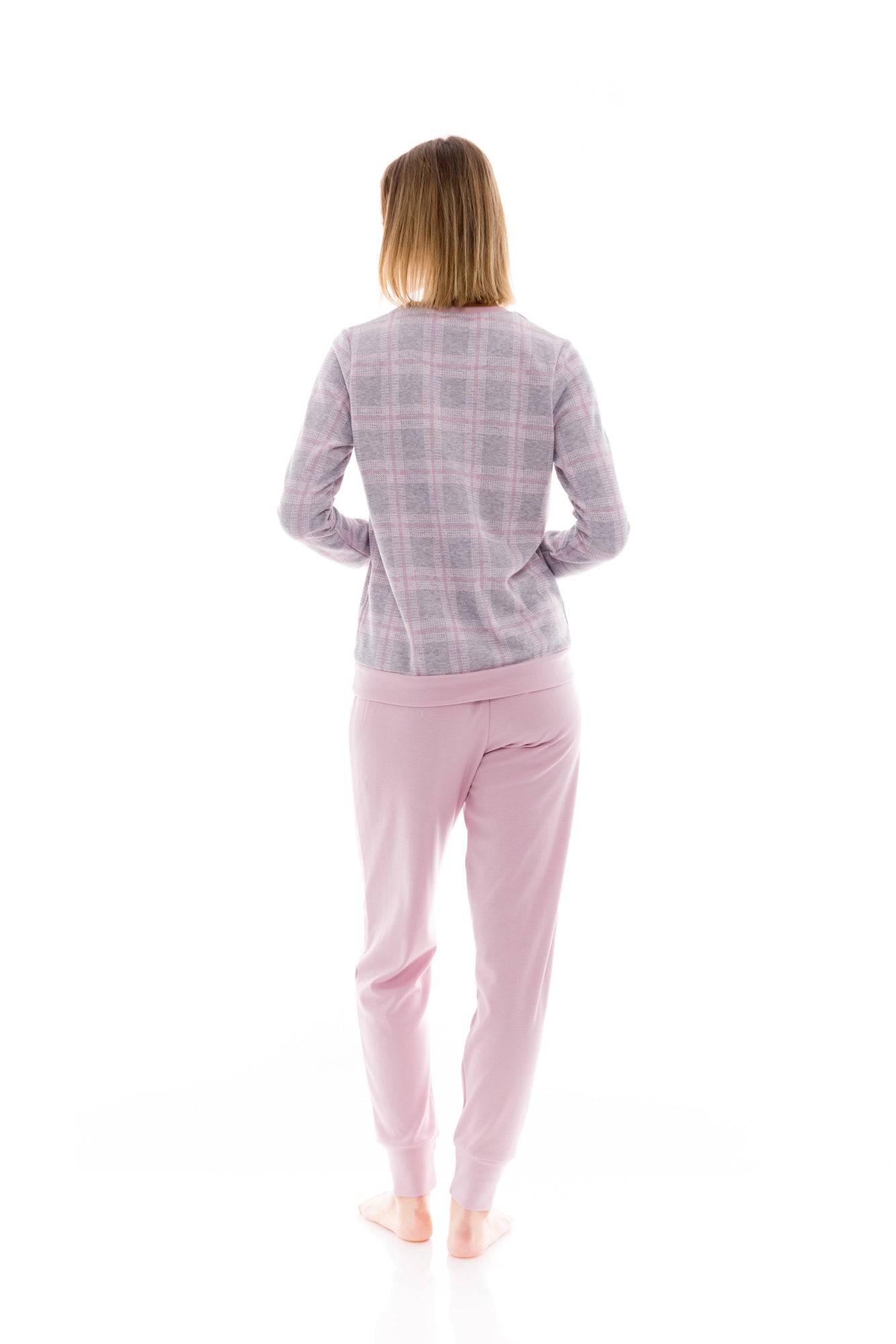 Pink Label - Pyjama Jacquard Pink Plaid