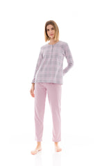 Pink Label - Pyjama Jacquard Pink Plaid