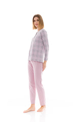 Pink Label - Pyjama Jacquard Pink Plaid