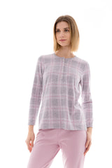 Pink Label - Pyjama Jacquard Pink Plaid