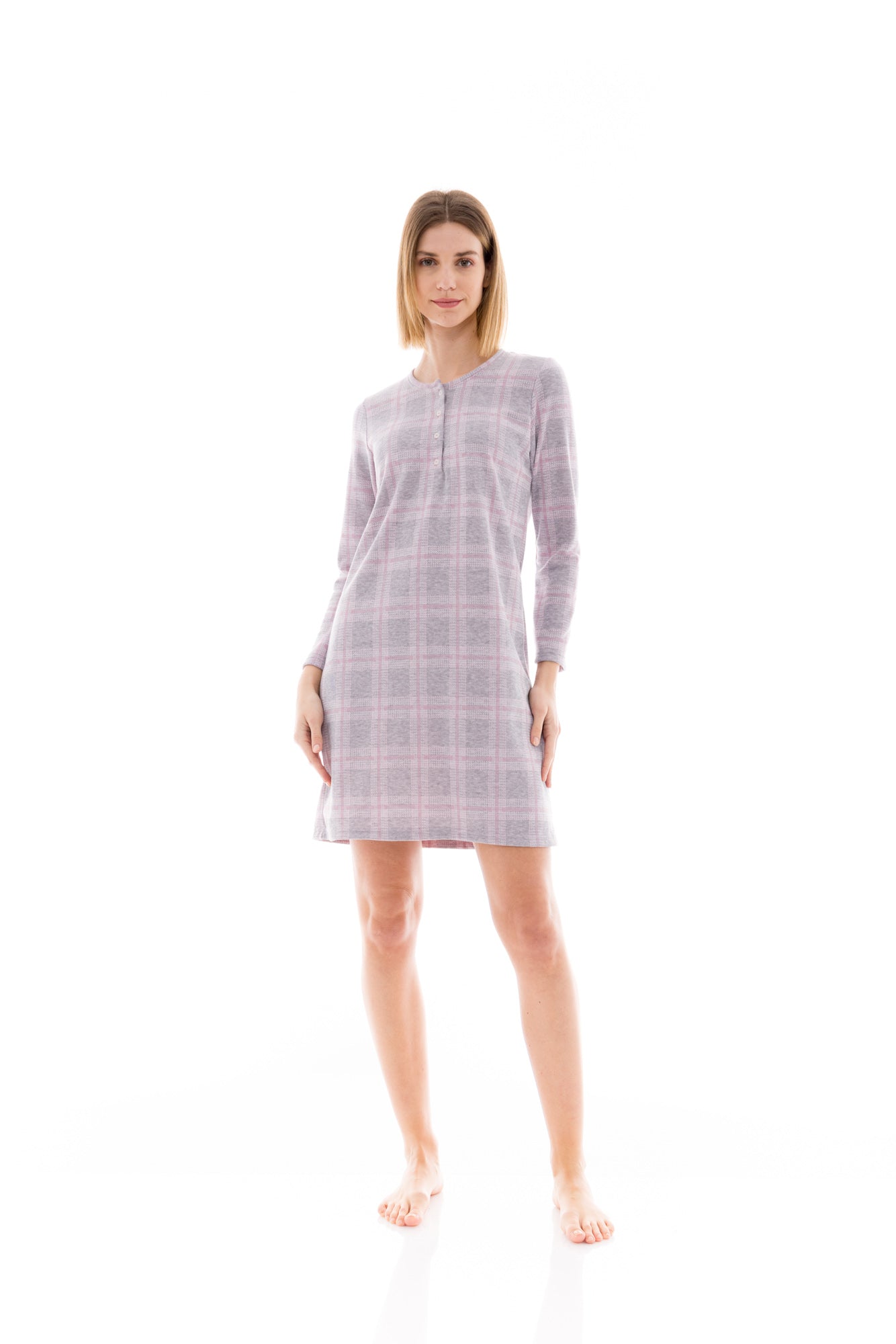 Pink Label - Nigthgwon Jacquard Pink Plaid