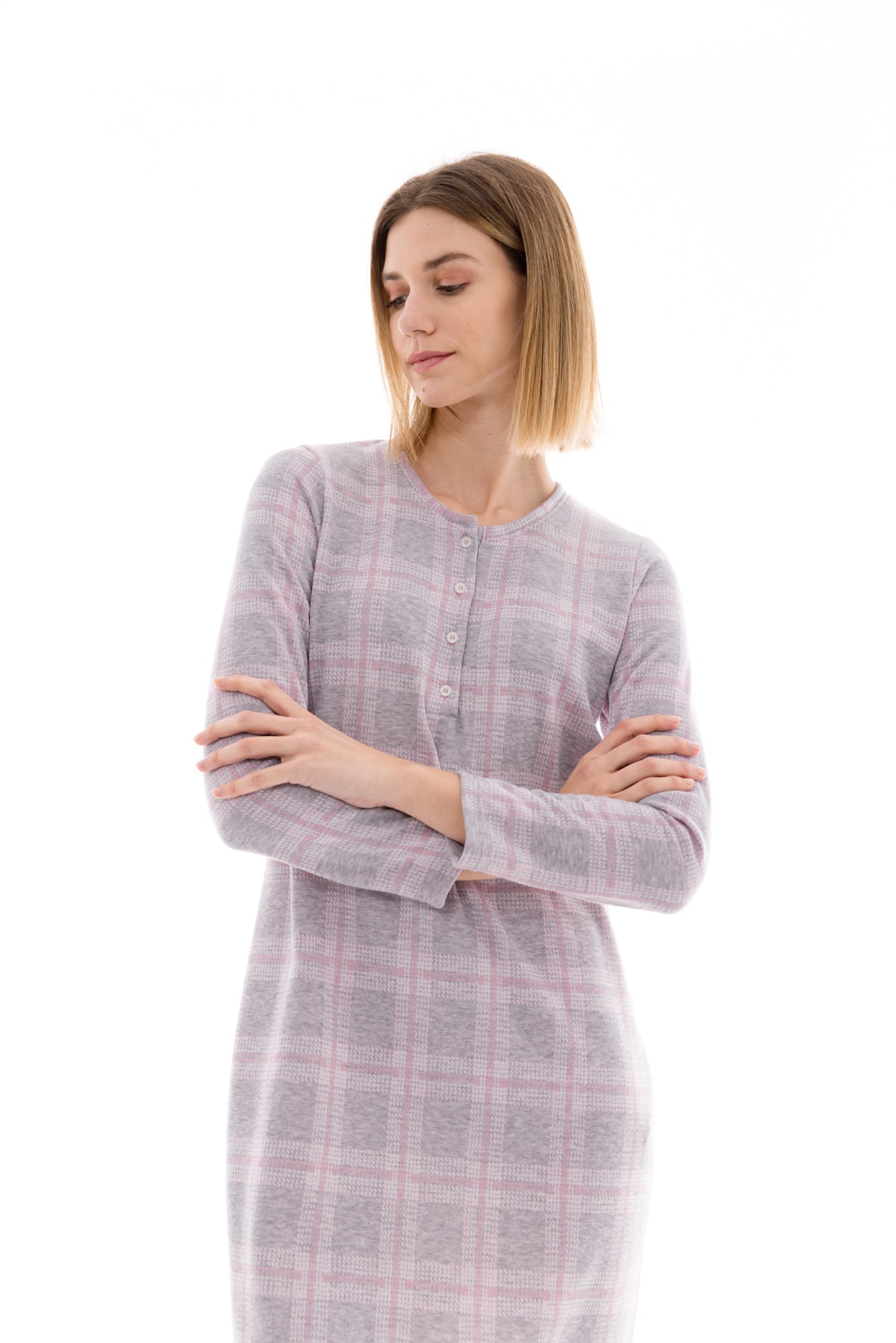 Pink Label - Nigthgwon Jacquard Pink Plaid
