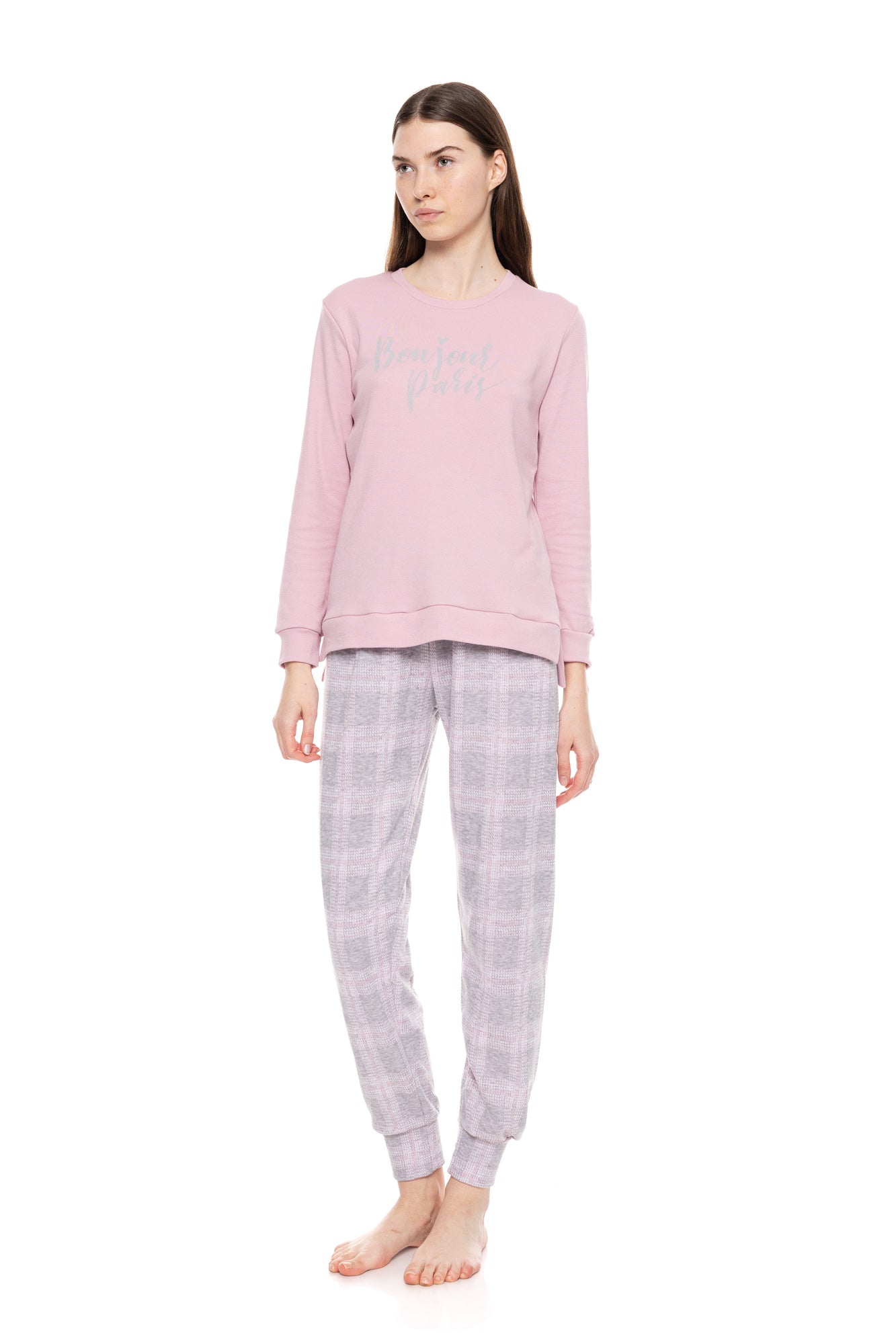 Pink Label - Pyjama Jacquard Bonjour Plaid