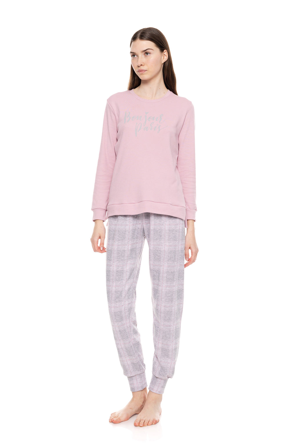 Pink Label - Pyjama Jacquard Bonjour Plaid