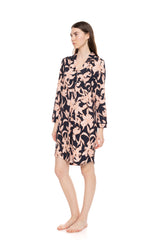 Pink Label - Nightgown Buttoned Orange Leaf
