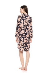 Pink Label - Nightgown Buttoned Orange Leaf