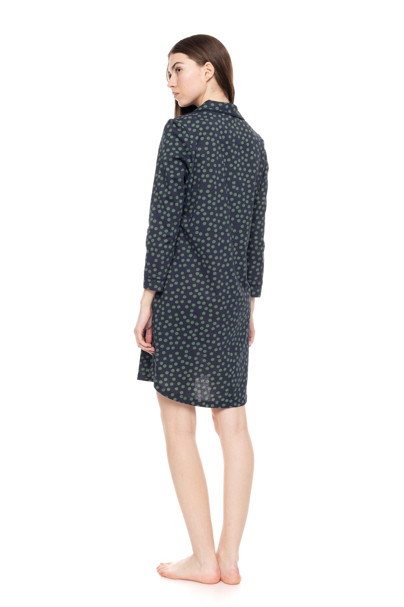 Pink Label - Nightgown Buttoned Green Dot